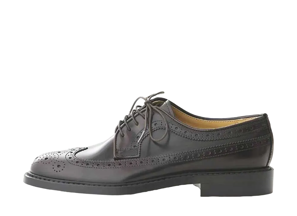 HARUTA Wing Tip Lace Up Shoes Cowhide Leather "Dark Brown" #710