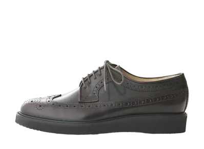 HARUTA Wing Tip Postman Type Shoes Cowhide Leather "Dark Brown" #710P