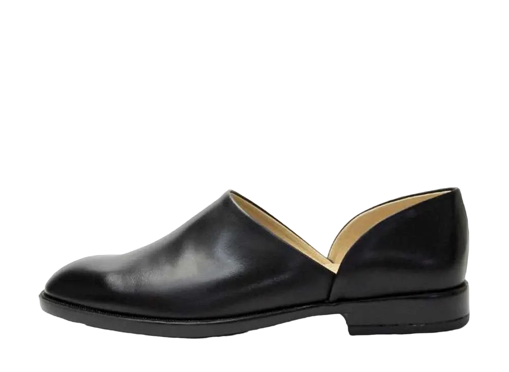 HARUTA EX Spock Shoes Cowhide Leather "Black Smooth" #850XL