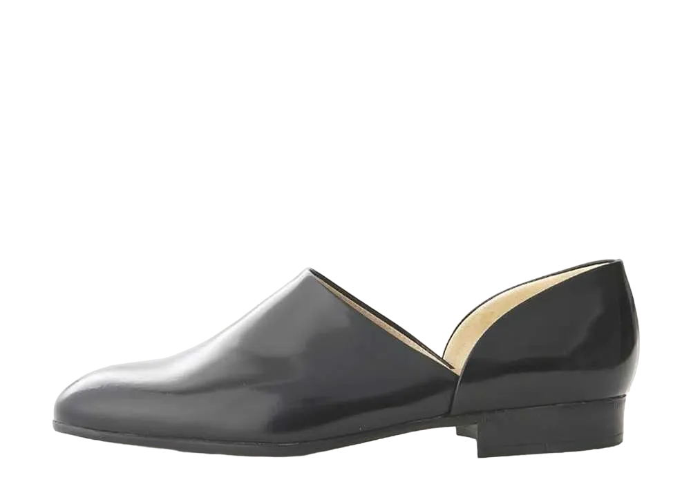 ハルタ スポックシューズ 牛革 "ブラック" #850