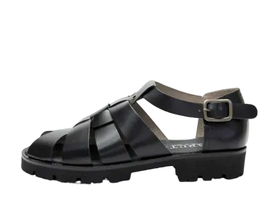 HARUTA Trad Gurkha Sandal Cowhide Leather "Black" #60XL
