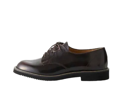 HARUTA Women's Lace Up Shoes Genuine Leather "Dark Brown" #370KS