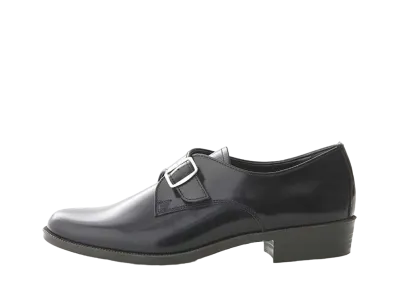 HARUTA Women's Monk Strap Shoes Genuine Leather "Black" #237