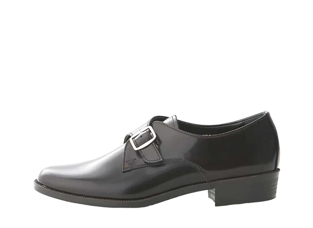 HARUTA Women's Monk Strap Shoes Genuine Leather "Brown" #237