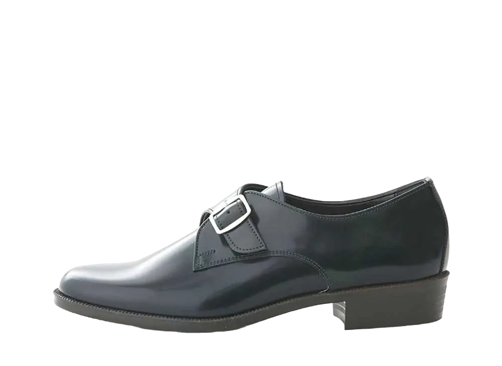 HARUTA Women's Monk Strap Shoes Genuine Leather "Green" #237