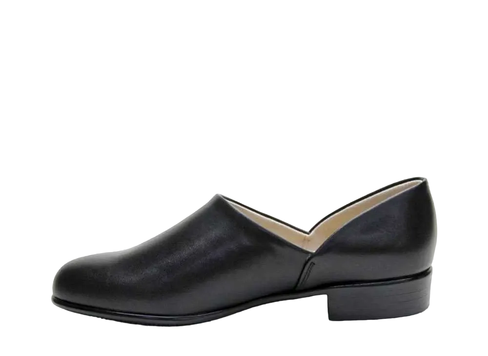 HARUTA Women's Spock Shoes Cowhide Leather "Black" #SD150