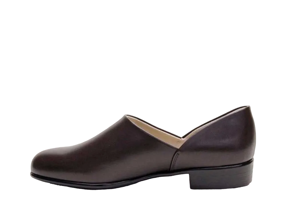 HARUTA Women's Spock Shoes Cowhide Leather "Dark Brown" #SD150