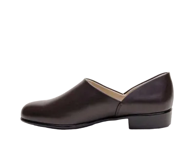 HARUTA Women's Spock Shoes Cowhide Leather "Dark Brown" #SD150