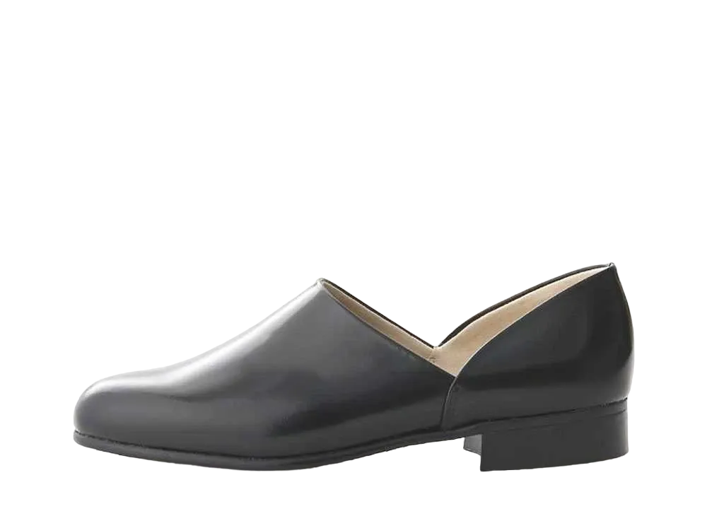 HARUTA Women's Spock Shoes Cowhide Leather "Black" #150