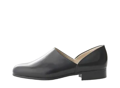 HARUTA Women's Spock Shoes Cowhide Leather "Black" #150