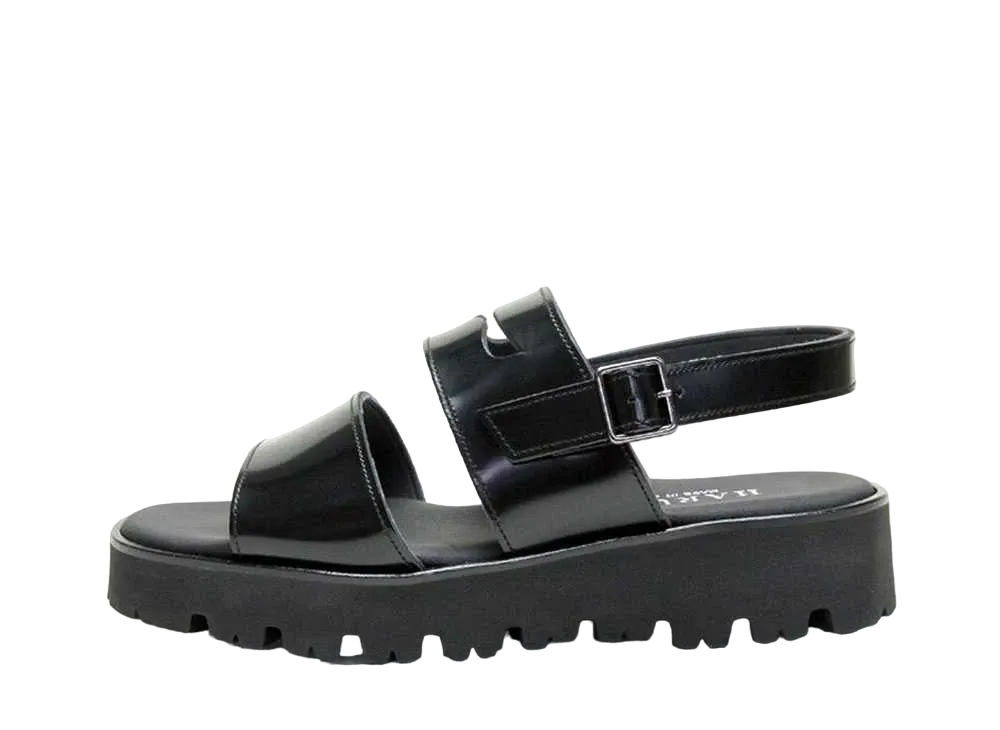 HARUTA Women's Back Belt Sandal "Black" #92XL