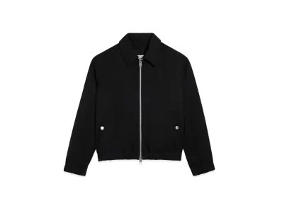 AMI PARIS Wool Gabardine Zip Jacket "Black"