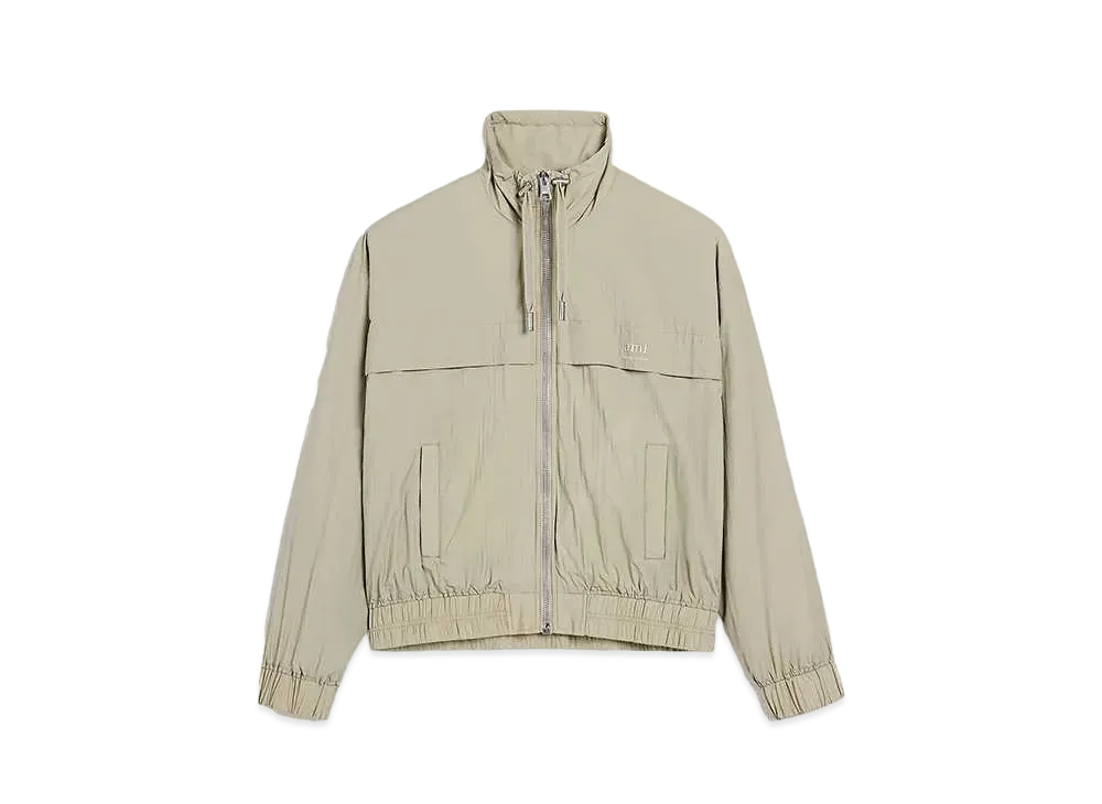 AMI PARIS Technical Canvas Zip Wind Breaker "Sage"