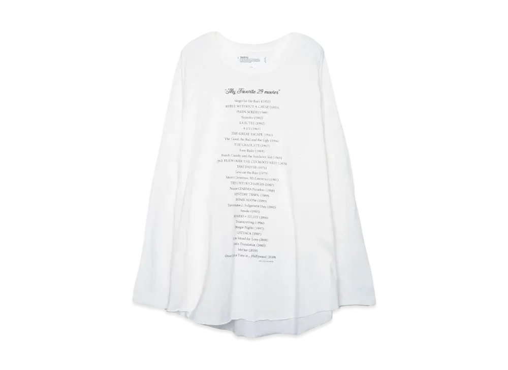 DAIRIKU My Favorite Movies Big Raglan Tee "White"