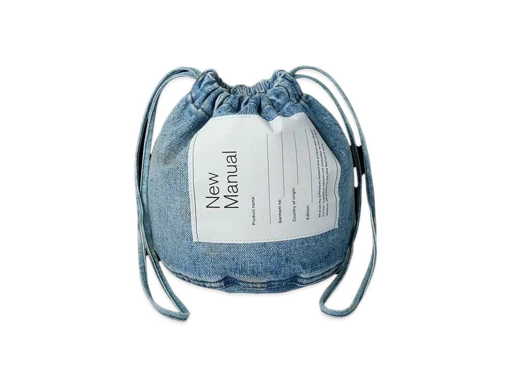 New Manual U.S.M Personal Effects Denim Bag "Washed Denim"