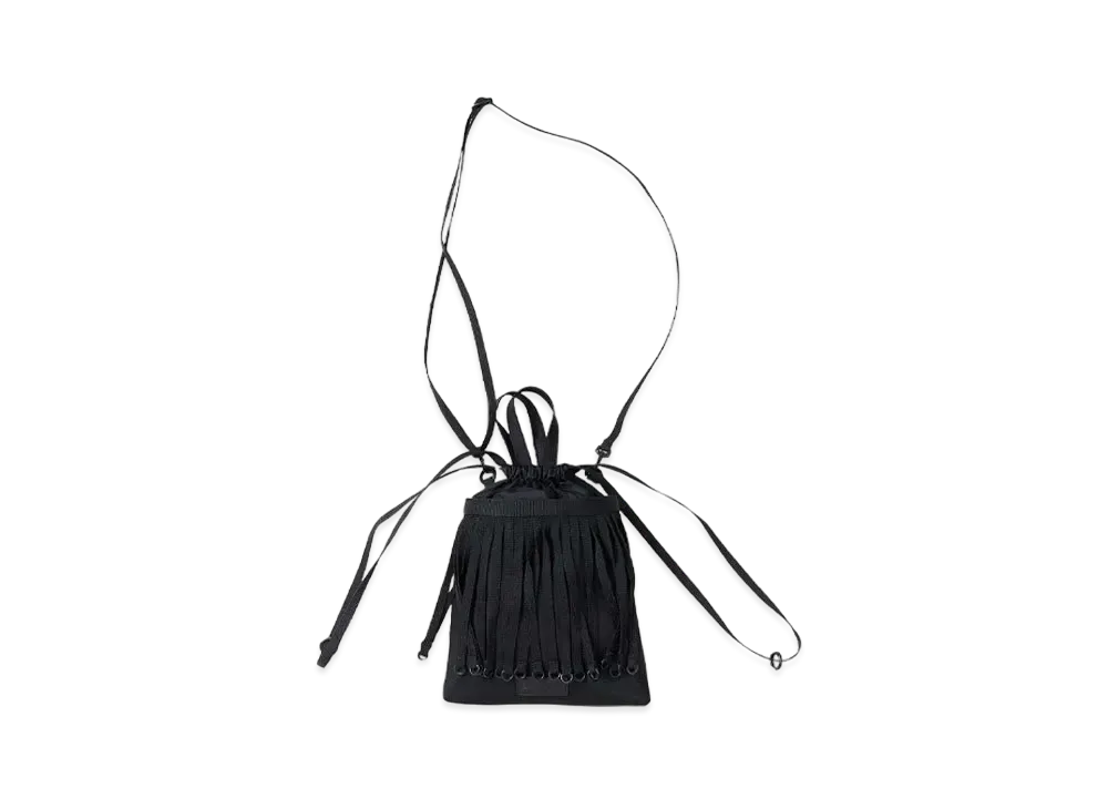 BAICYCLON by bagjack TAPE FRINGE DRAW STRING BAG BCL-65 "BLACK"