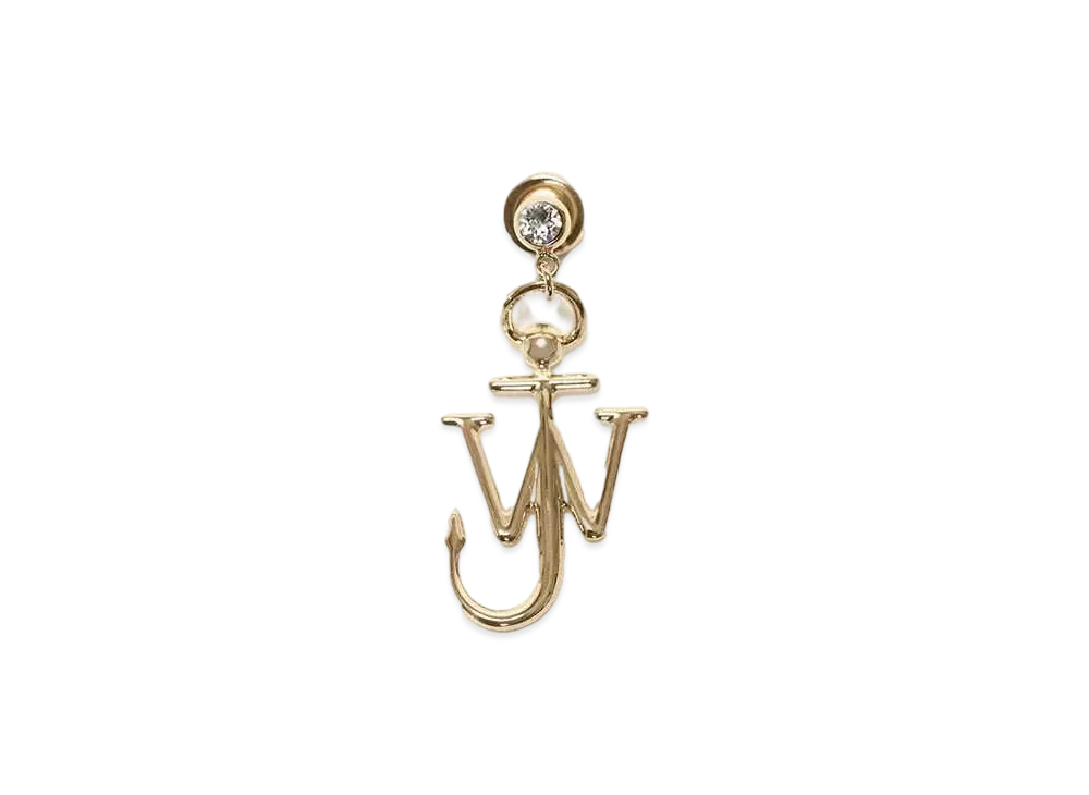 JW ANDERSON Crystal Anchor Earrings "Gold"
