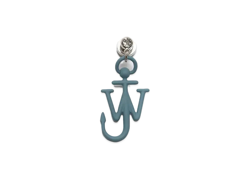 JW ANDERSON Crystal Anchor Earrings "Baby Blue"