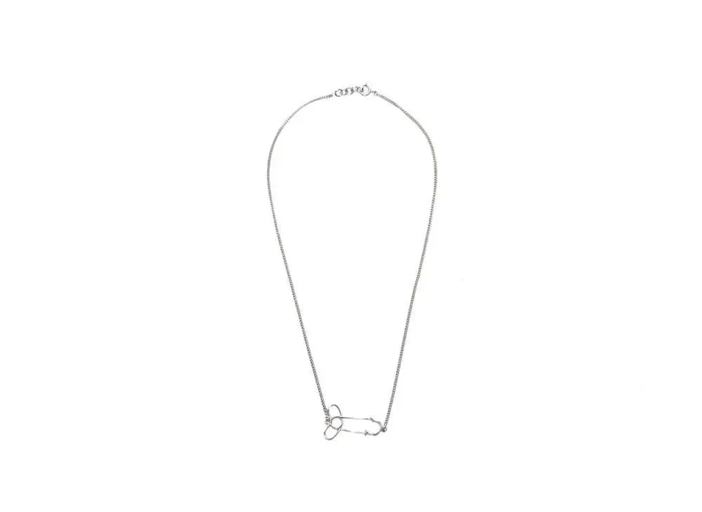 JW ANDERSON Penis Pin Pendant Necklace "Silver Tone"