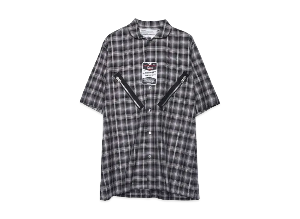 DAIRIKU W-Zip Check Peter Pan Shirt "Black"
