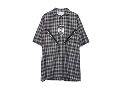 DAIRIKU W-Zip Check Peter Pan Shirt "Black"