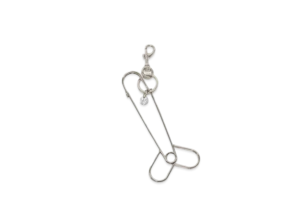 JW ANDERSON Penis Outline Keyring "Silver Tone"