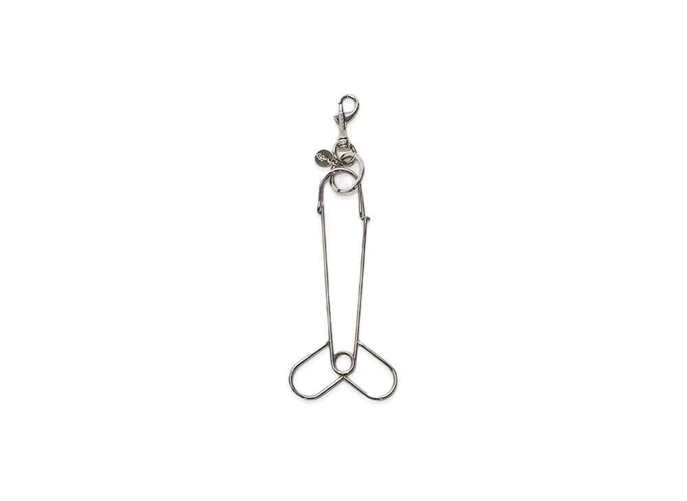 JW ANDERSON Penis Pin Keyring "Silver Tone"