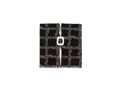 JW ANDERSON Logo-Grid Intarsia Neck Band "Black/Off White"