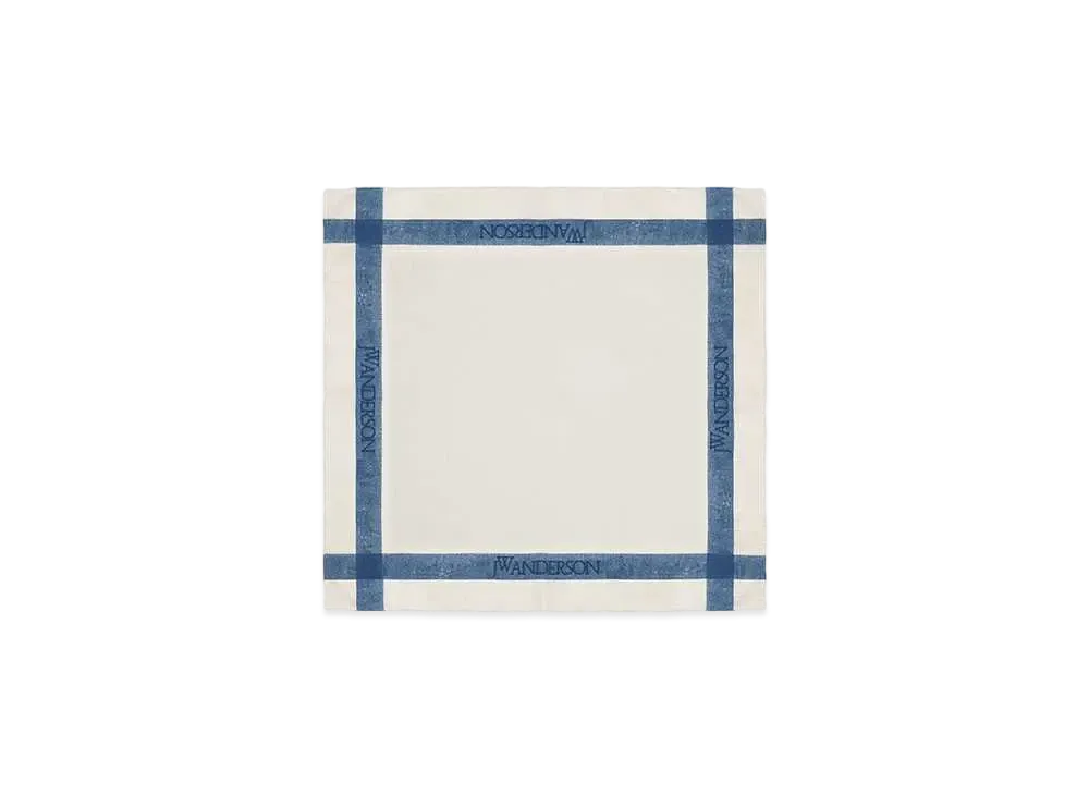 JW ANDERSON Silk Scarf #2 "Off White/Blue"