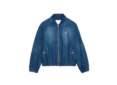 AMI PARIS Denim Zip Jacket "Used Blue"