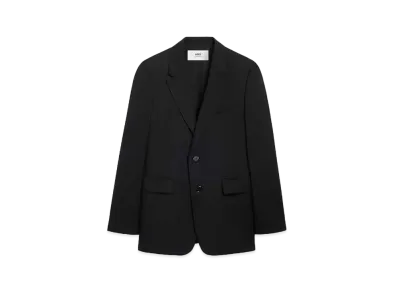 AMI PARIS Wool Canvas 2button Jacket "Black"
