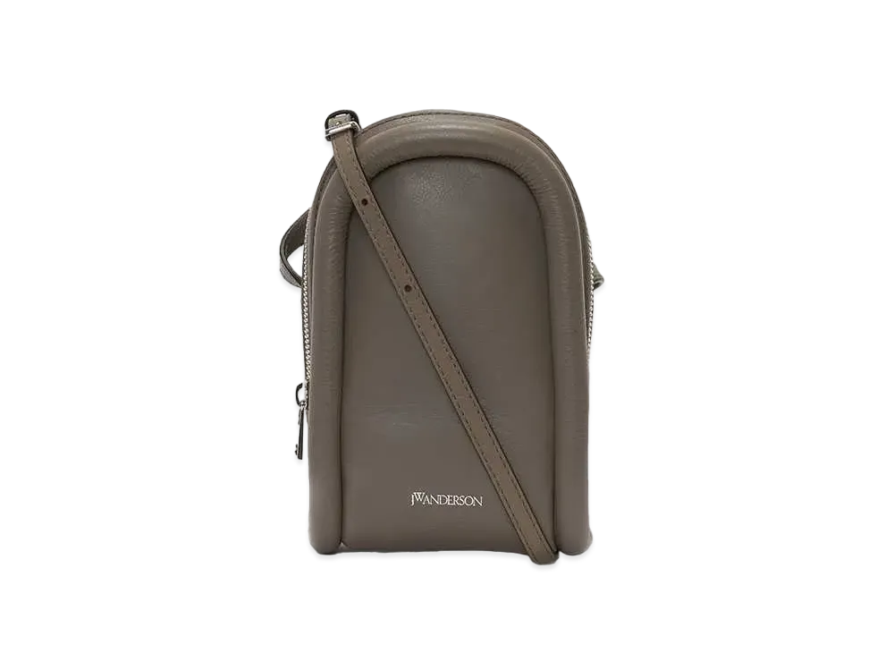 JW ANDERSON Bumper Pouch Leather Phone Pouch "Taupe"