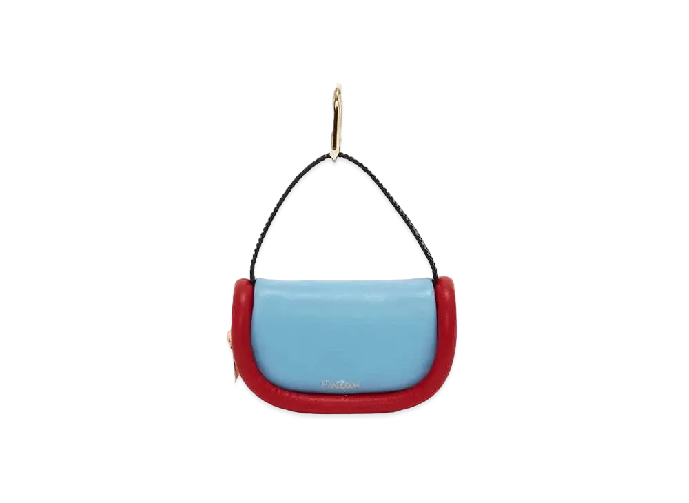 JW ANDERSON Bumper 7 Leather Bag Micro "Light Blue/Red/Black"
