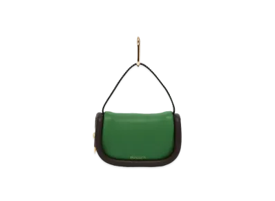 JW ANDERSON Bumper 7 Leather Bag Micro "Green/Mocha/Black"