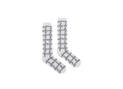 JW ANDERSON Logo Socks #1 "White/Black"