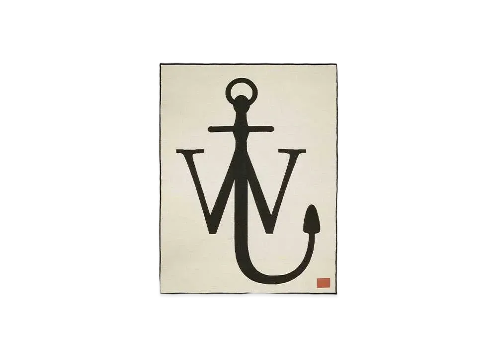 JW ANDERSON Anchor Logo Blanket "Black/White"