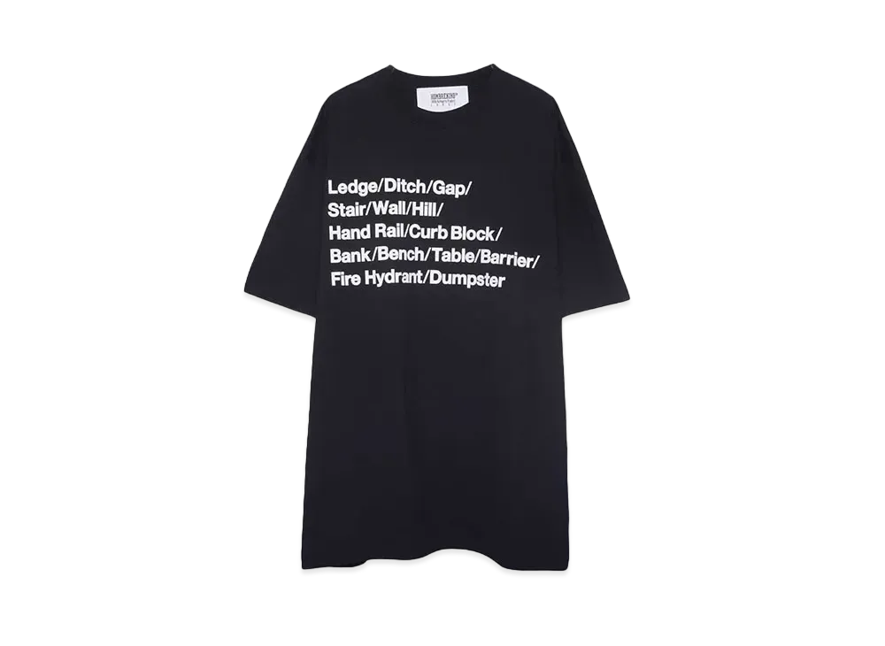 HOMBRE Nino S/S PRINT TEE (SKATE ESSENTIALS) "BLACK"