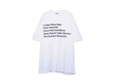 HOMBRE Nino S/S PRINT TEE (SKATE ESSENTIALS) "WHITE"