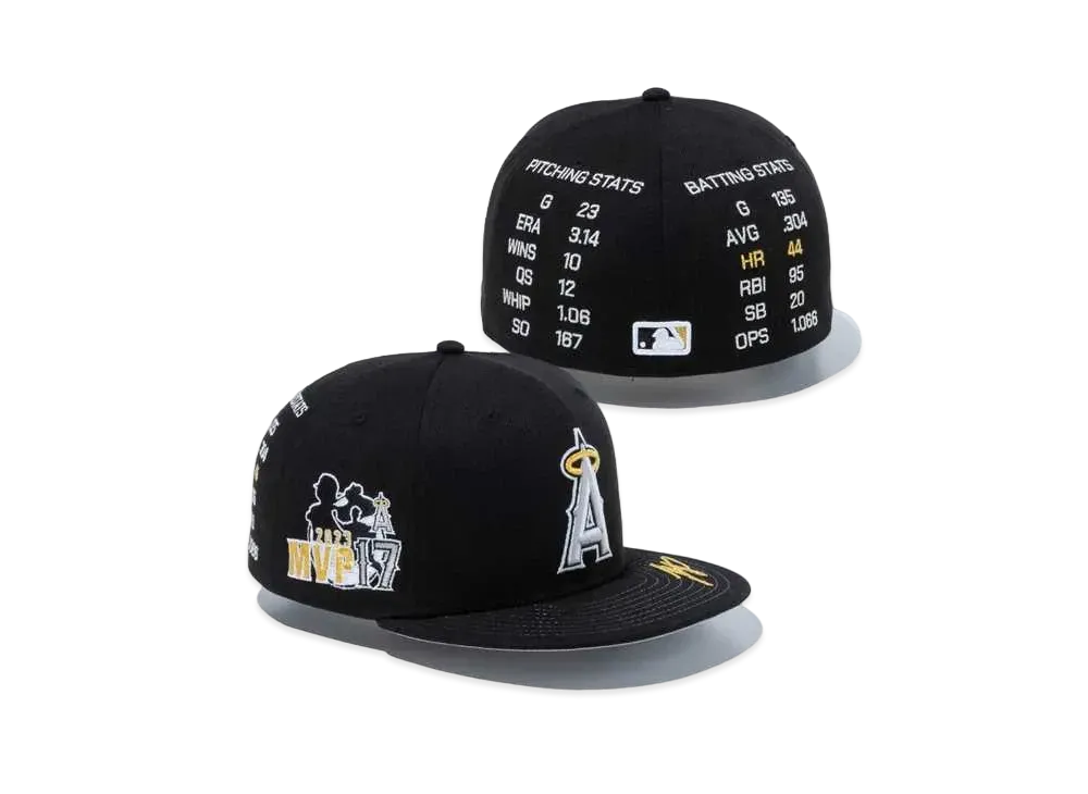NEW ERA x Shohei Ohtani 59Fifty American League MVP & Home Runs Leaders Los Angeles Angels Black x Gold "Black"