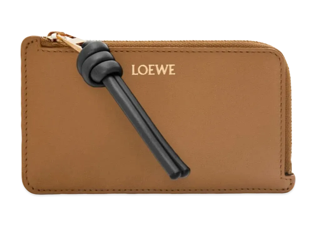LOEWE Knotcoin Card Holder Shinina Pakaf "Oak/Black"