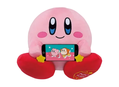 BANDAI "Ichiban Kuji" -Kirby of the Stars Pupupu One Day- B Prize Poyopoyo Kirby plush smartphone stand