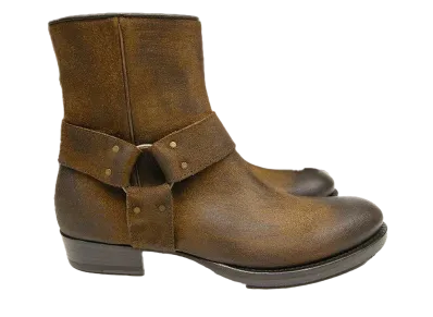 BUTTERO Harness Boots Suede Leather "Brown" B5348