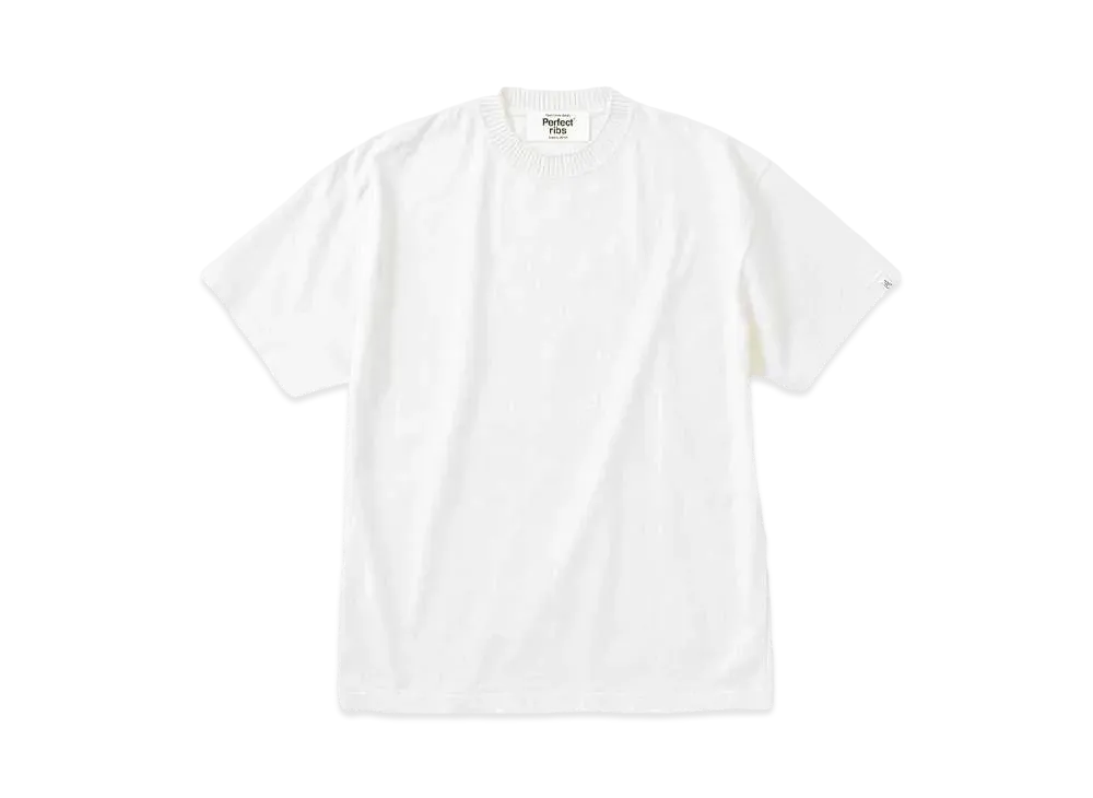 Perfect ribs Basic Short Sleeve T Shirts "White"