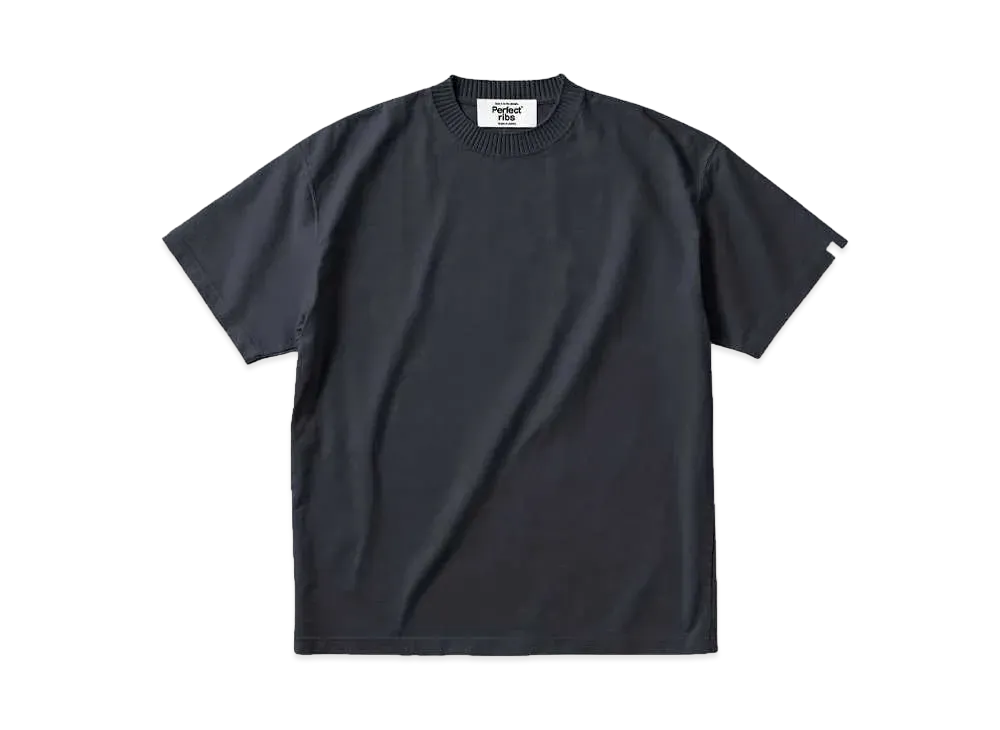 Perfect ribs Basic Short Sleeve T Shirts "Vintage Black"