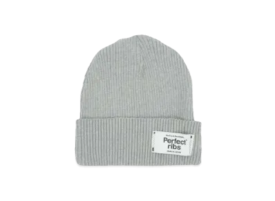 Perfect ribs Rib Beanie Cap "Top Gray"