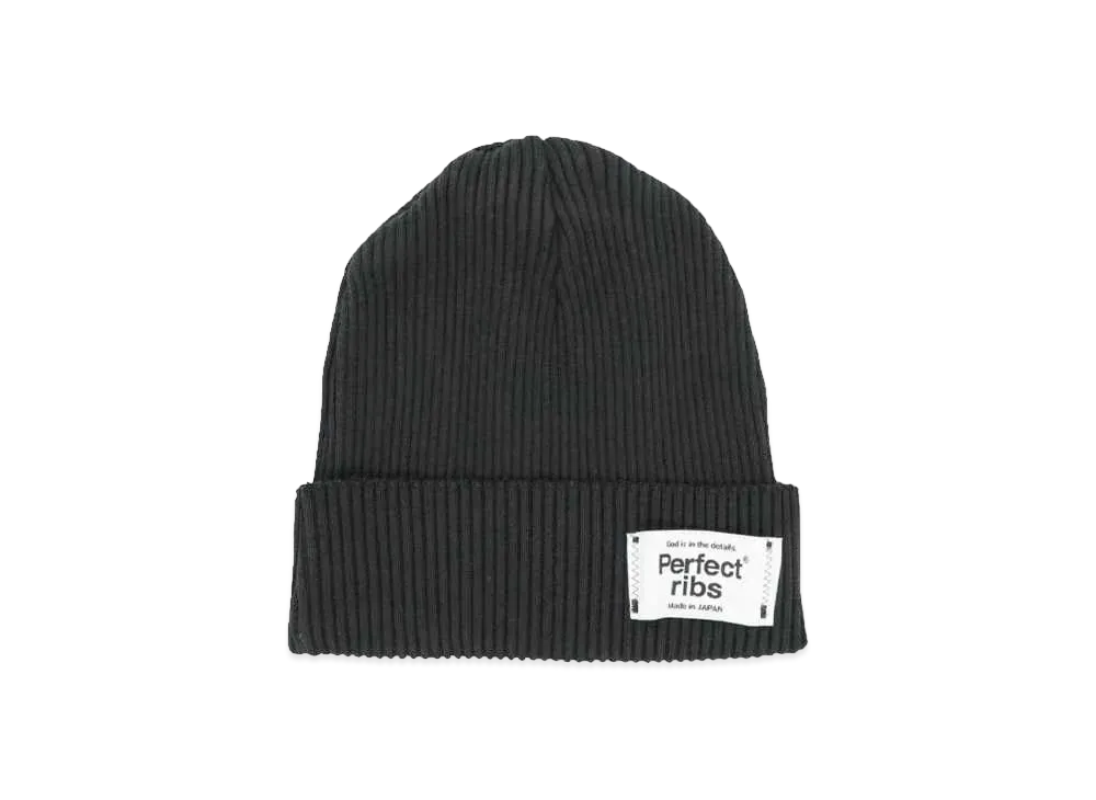 Perfect ribs Rib Beanie Cap "Vintage Black"