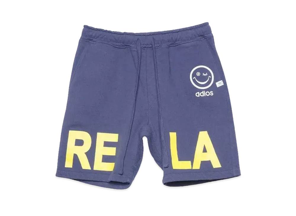 Perfect ribs (adios & RELAX -large-) Basic Sweat Short Pants "Vintage Navy"