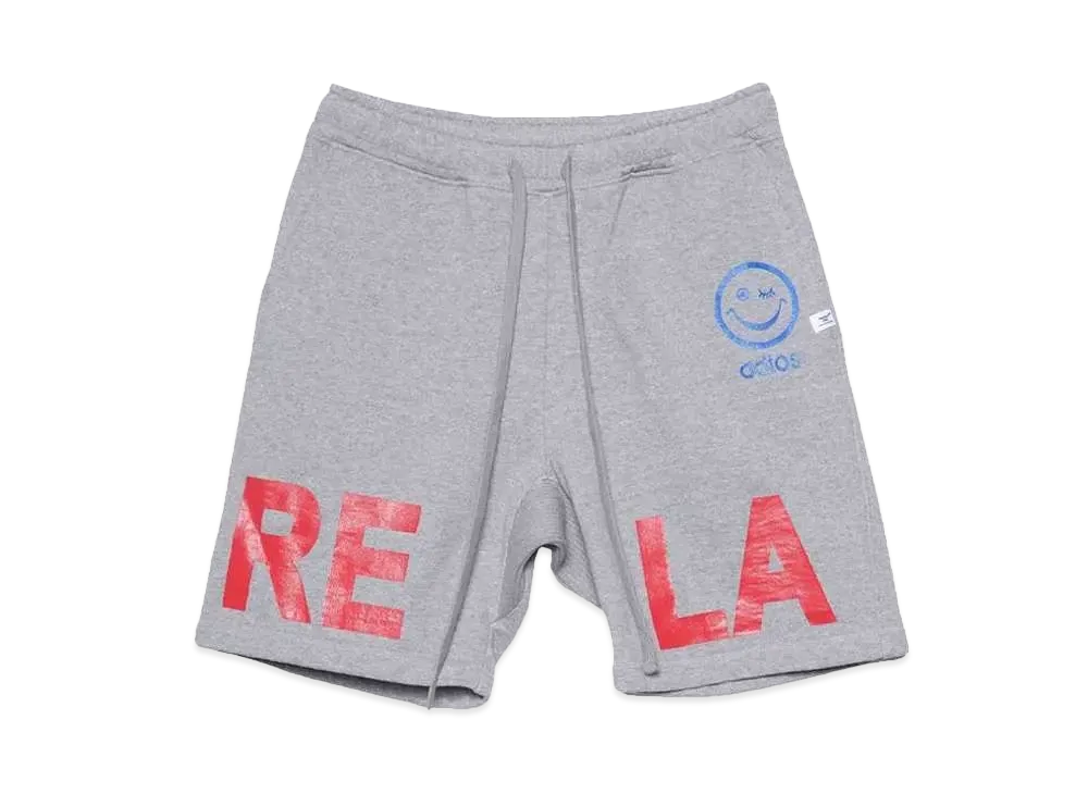 Perfect ribs (adios & RELAX -large-) Basic Sweat Short Pants "Top Gray"