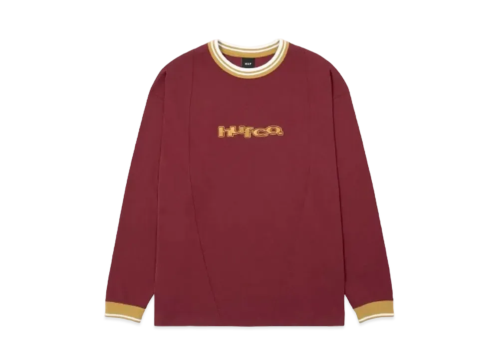 HUF CO Long Sleeve Crew "Crimson"