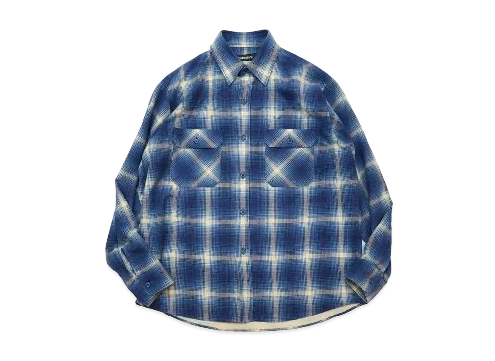 な*ぱ様 Subculture OMBRE CHECK SHIRT BLUE サ Subculture OMBRE CHECK SHIRT BLUE サイズ1 木村拓哉 キムタク